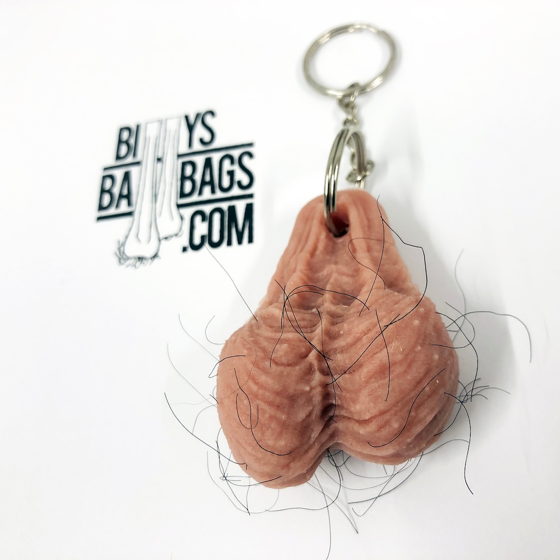 Silicone Testicle Ballsack Keyring Keychain Etsy