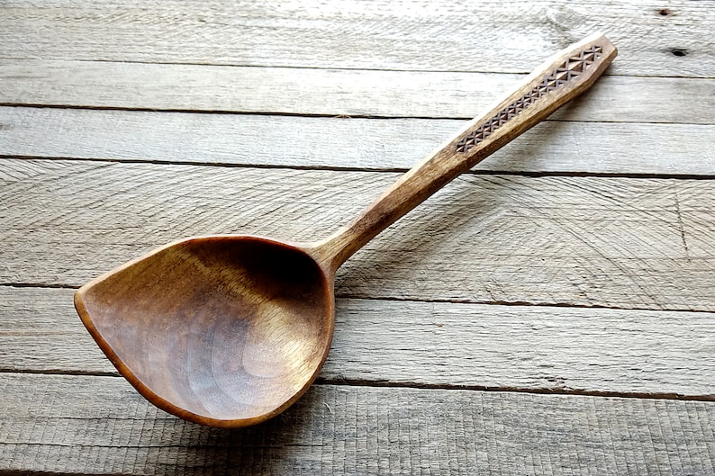 Handmade Wooden Ladle Handcrafted Big Spoons Rustic Cooking Etsy