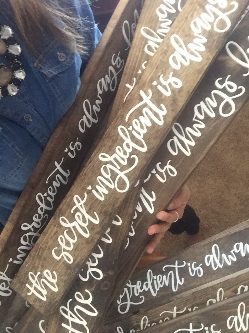 The secret ingredient is always love wooden sign kitchen | Etsy