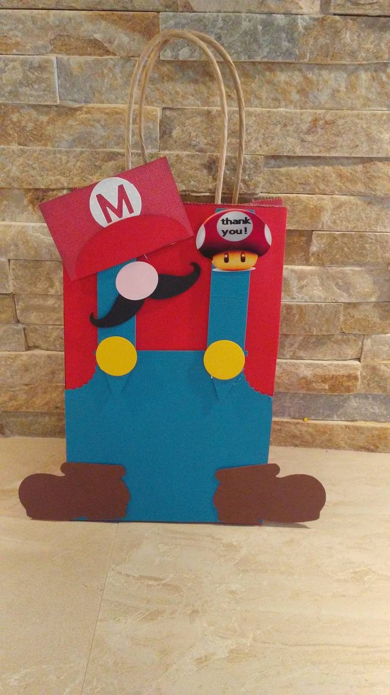 Super Mario Favor Bags Mario Bros Party | Etsy