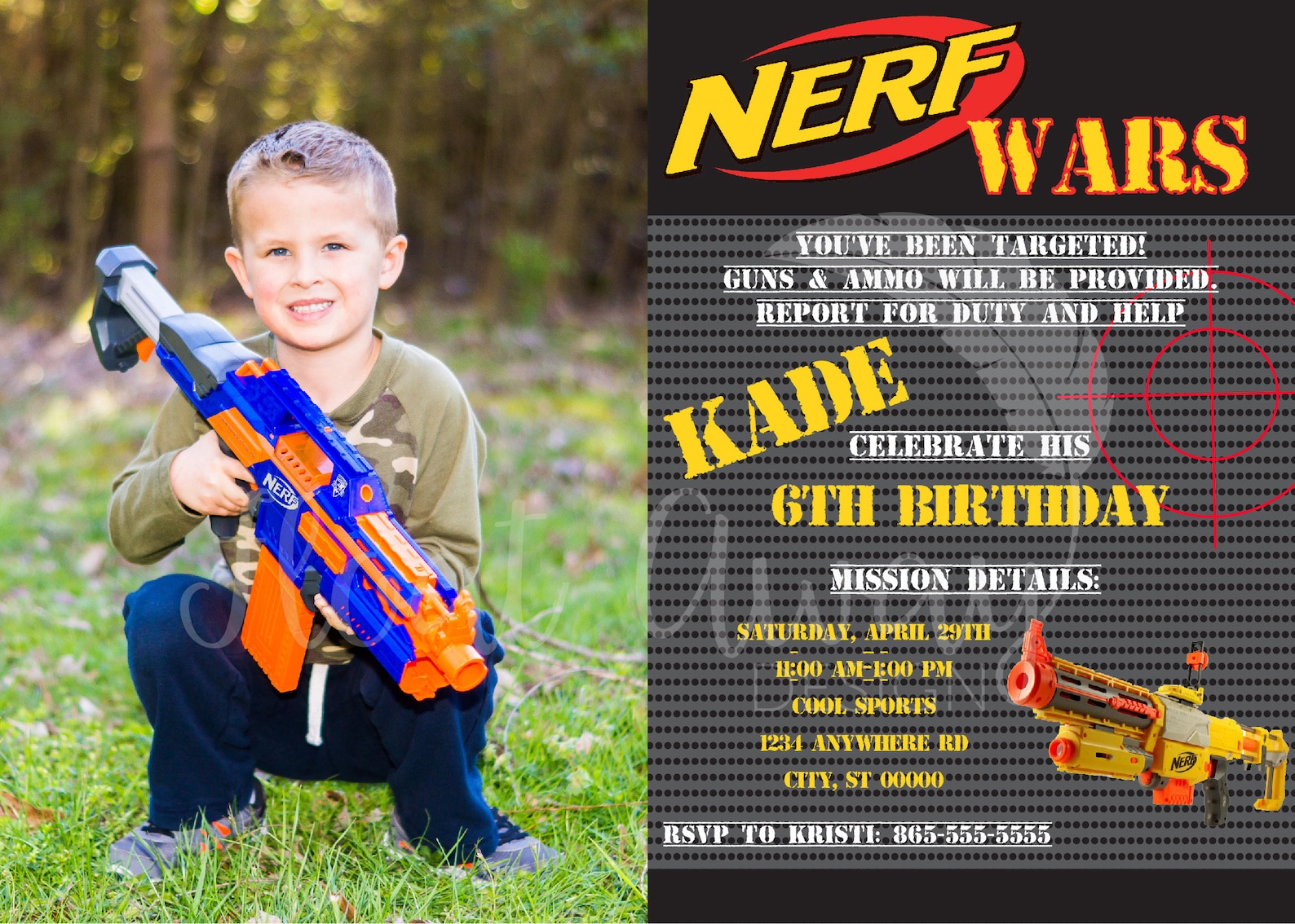 nerf-invitation-nerf-gun-party-nerf-wars-nerf-birthday-etsy