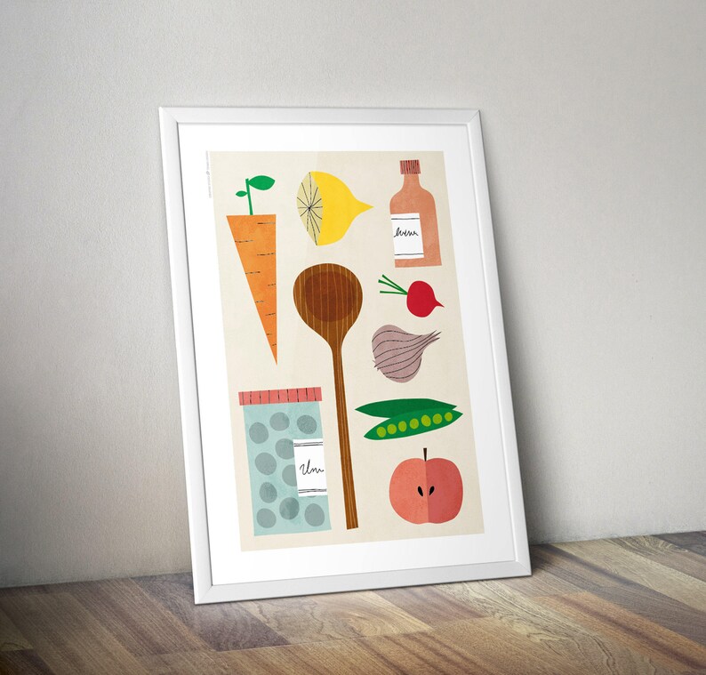 Kitchen decor wall art fruit print food print kitchen art | Etsy