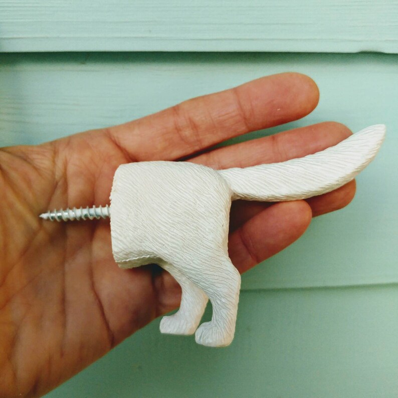 Cat wall hook Single Cat tail coat hook Etsy