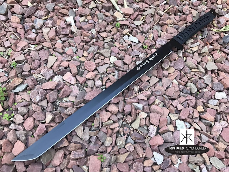 Monogram Sword, Custom Sword, Ninja Sword, Hunting Machete, Personalized Sword, Engraved Swords, Ninja Machete photo