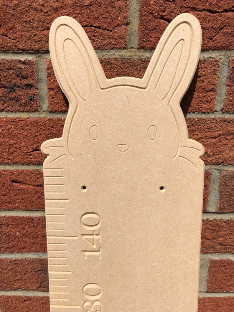 bunny-height-chart-wooden-growth-chart-mdf-height-chart-etsy