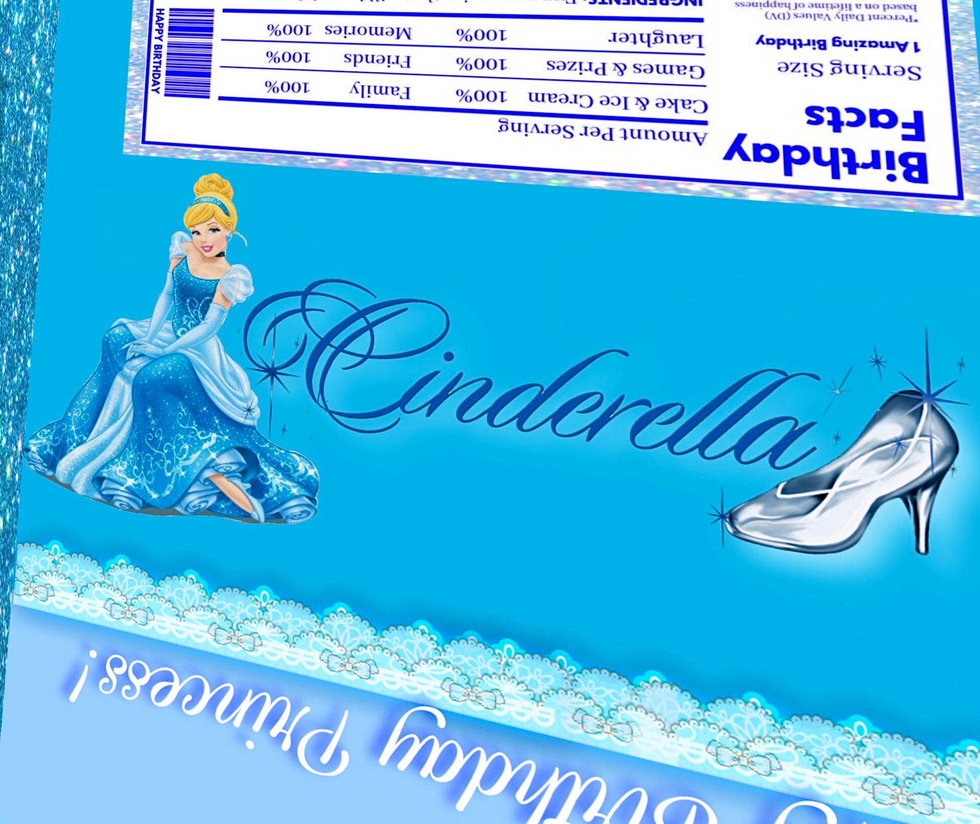 Cinderella Chocolate Bar Wrapper | Etsy