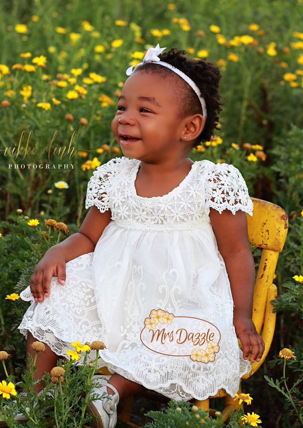 Off white Lace Flower Girl DressWhite Flower Girl DressWhite Etsy