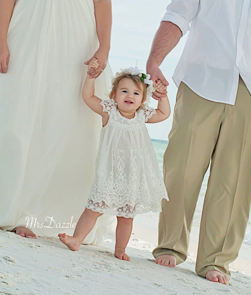 Off white Lace Flower Girl DressWhite Flower Girl DressWhite Etsy
