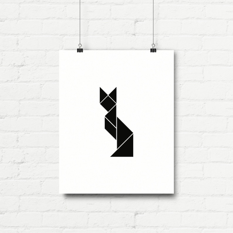 Instant Download Tangram Cat | Etsy