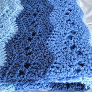 Crochet baby blanket baby blanket Crochet blue baby | Etsy