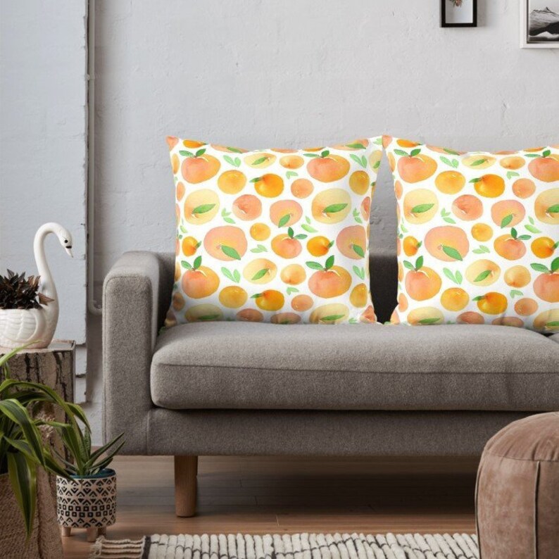 Peach throw pillow throw pillow decorative pillow peach Etsy