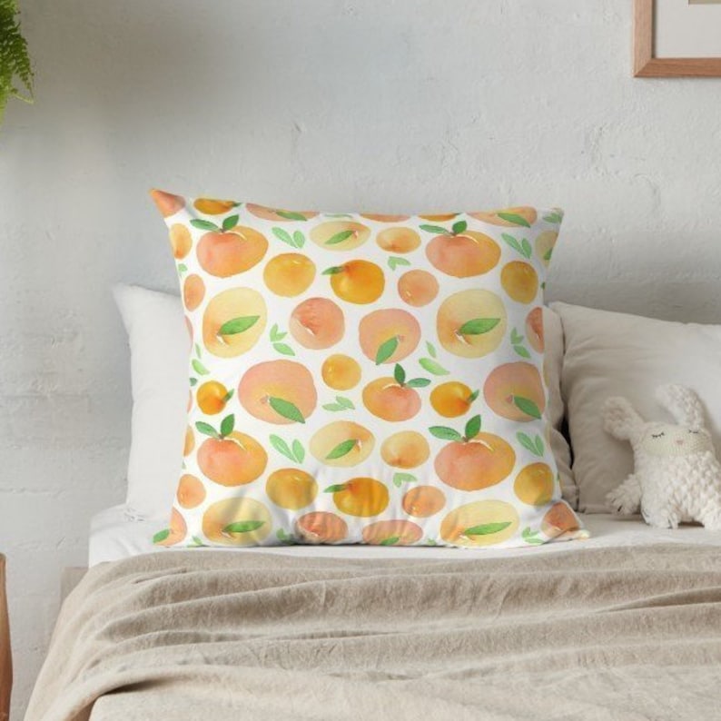 Peach throw pillow throw pillow decorative pillow peach Etsy