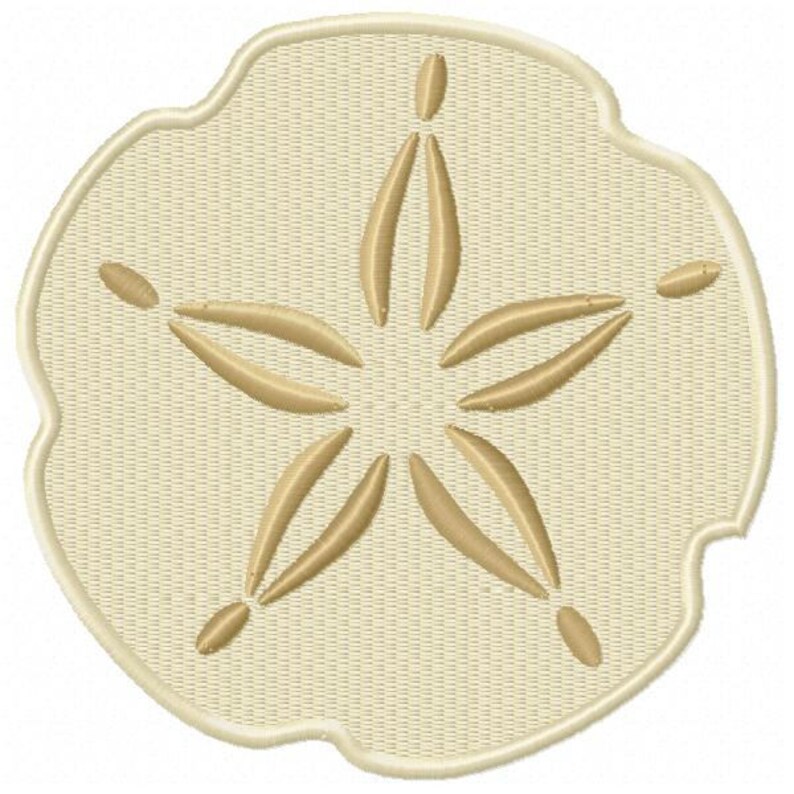 Sand Dollar Machine Embroidery Design 4x4 Hoop 5x7 Hoop Etsy
