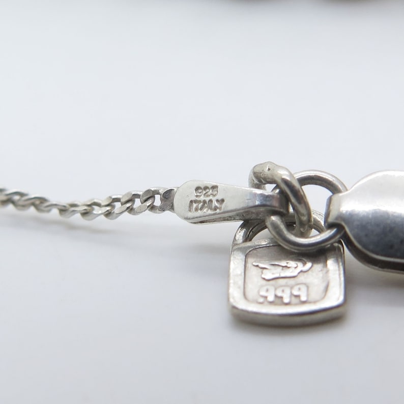 Italy RCI 925 Sterling Silver Bead Link Bracelet 7.5 | Etsy