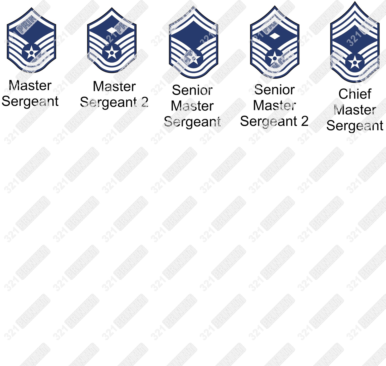 US Air Force Ranks digital file svg dxf eps jpg and png. | Etsy