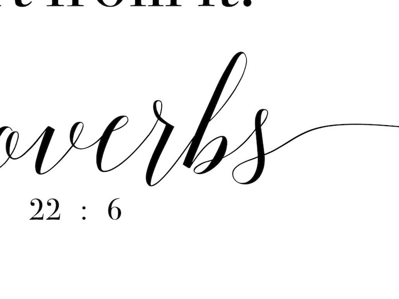 Proverbs 226 Printable // Instant Download // Printing Etsy