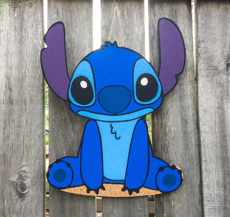 Stitch Shaped Cork Board Disney Pin Display Board Notice Etsy