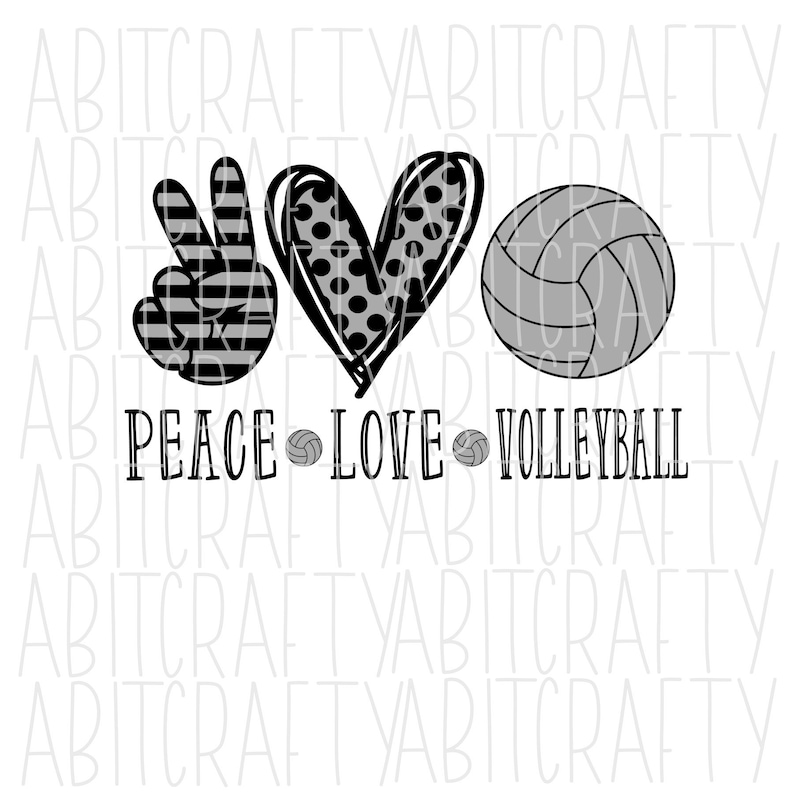 Download Peace Love Volleyball PNG/SVG/sublimation/digital | Etsy
