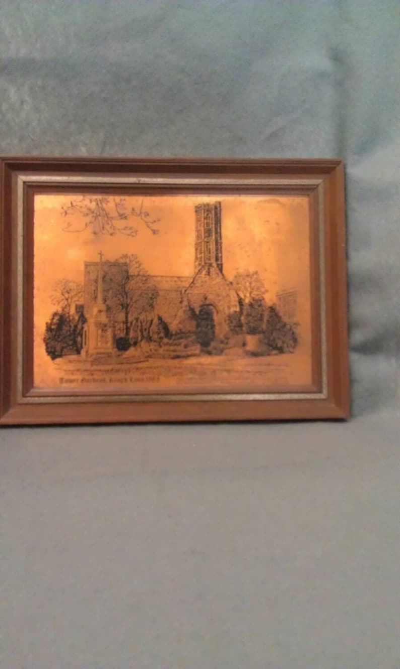 Copper Craft Copper Etching by Pleasure Reproductions Tower Etsy