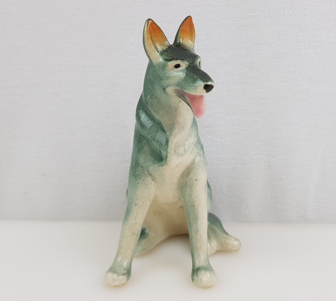 vintage german shepherd figurine