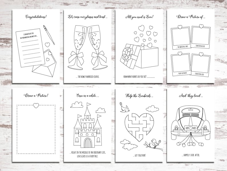 Personalized Wedding Activity Book Printable Download | Etsy