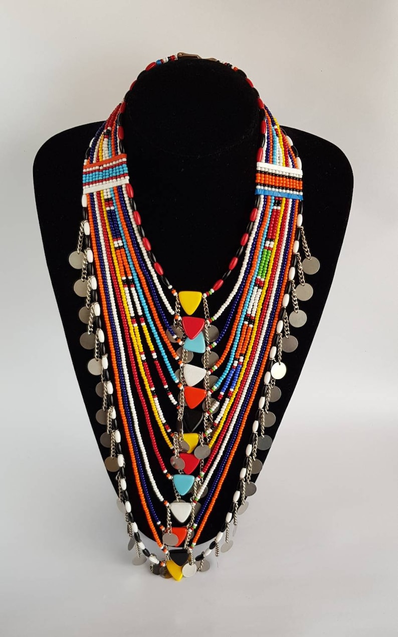 Maasai wedding necklace African wedding jewelry African Etsy