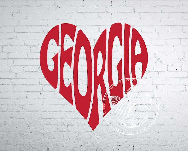 Georgia Word Art Georgia Svg Dxf Eps Png Jpg Georgia logo | Etsy