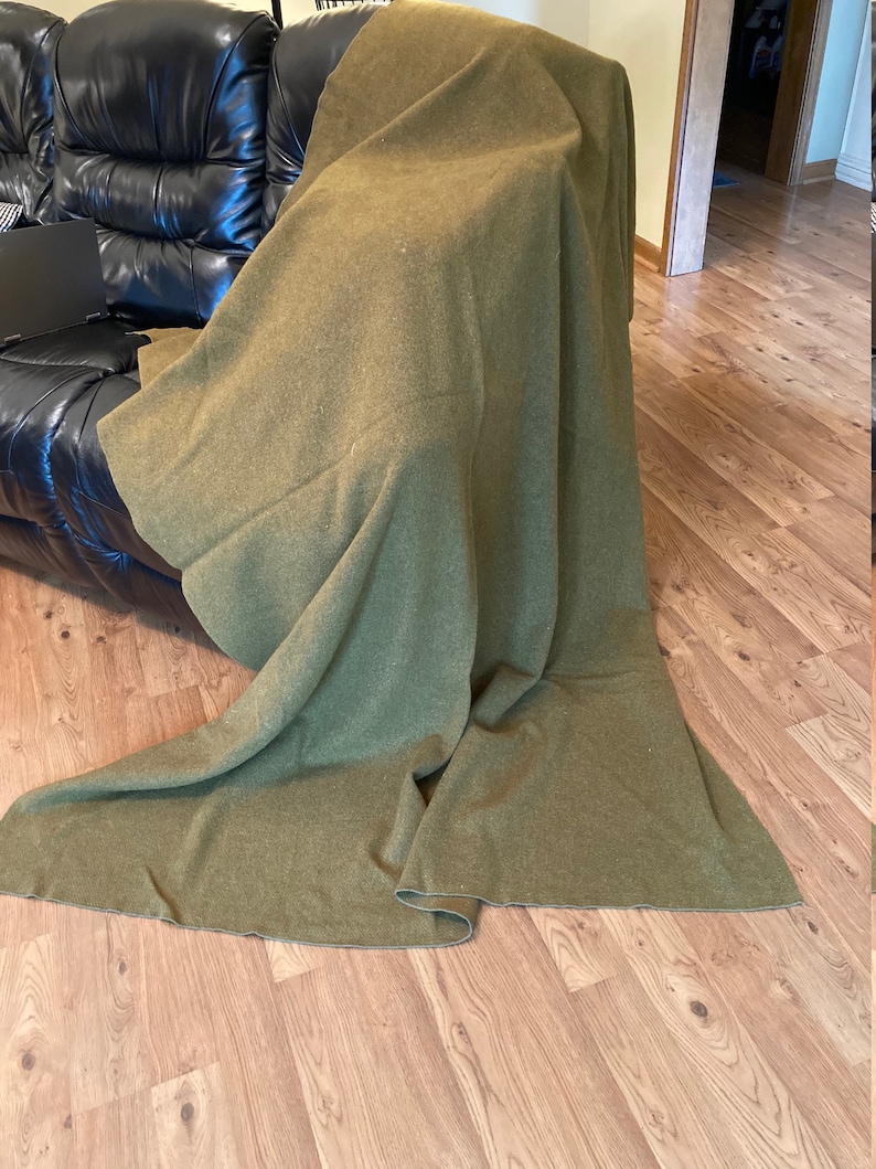 Vintage Wool Army Blanket Very Good Condition 62 x Etsy