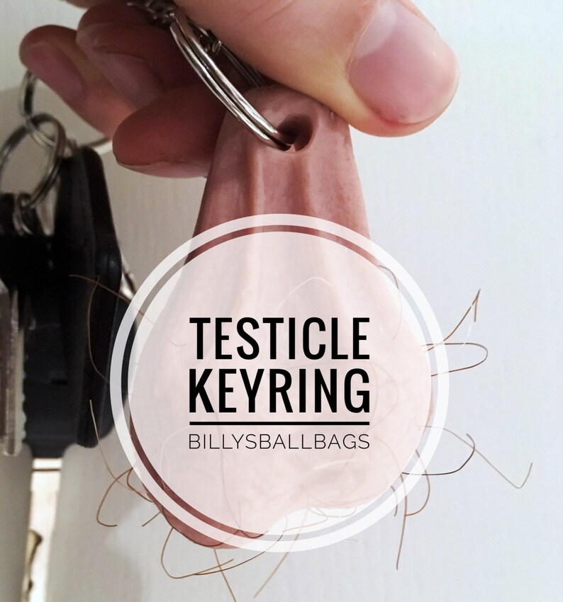 Silicone Testicle Ballsack Keyring Keychain Etsy