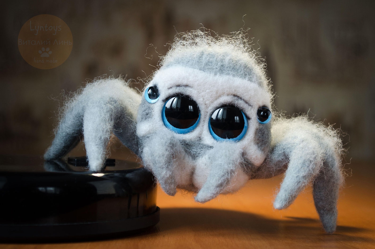 Cute spider Plushies Jumping spider Felted toy Needle | Etsy