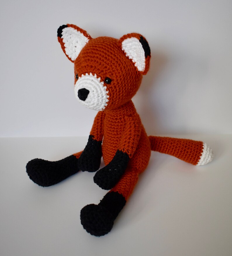 crochet fox stuffed animal