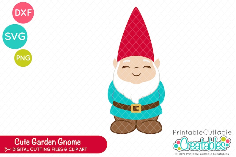 Download Cute Garden Gnome SVG Cut File & Clipart E459 SVG DXF ...