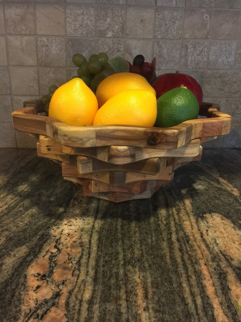 Handmade Bread bowl Fruit bowl USA #17 Poplar Wood
