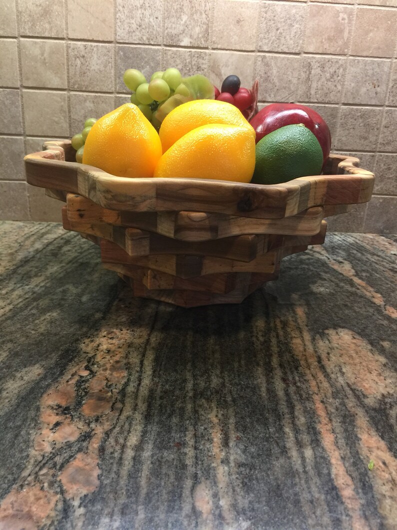 Handmade Bread bowl Fruit bowl USA #17 Poplar Wood