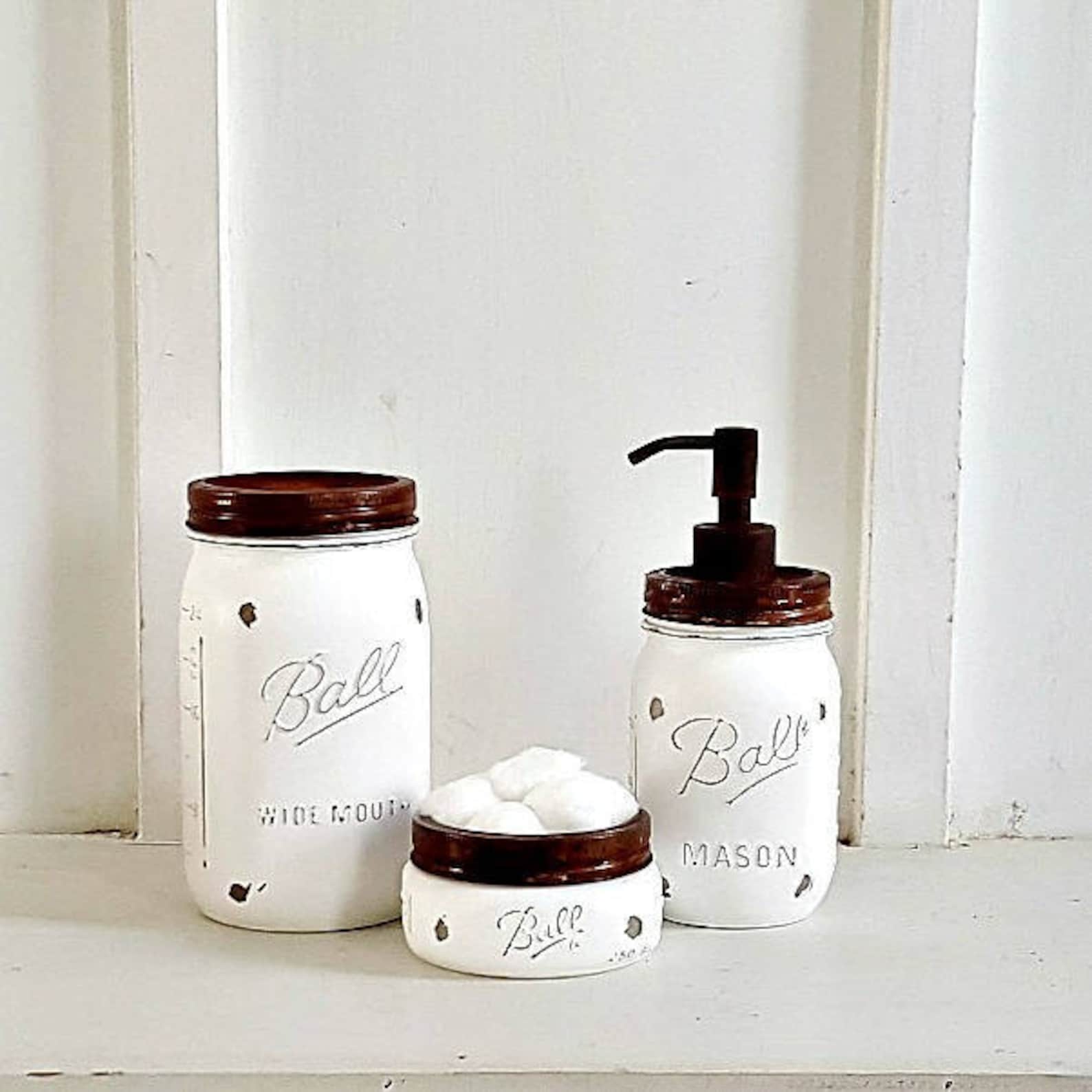 rustic mason jar bathroom sets