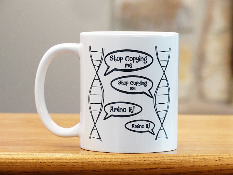 Biology Coffee Mug DNA Stop Copying Me Science Teacher Mug Etsy