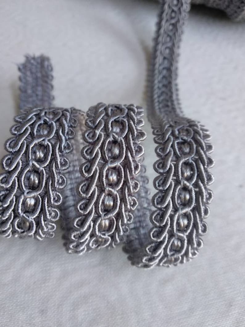 Grey Braid Fringe Trims Braid Trimming Upholstery 1.3cm gimp Etsy