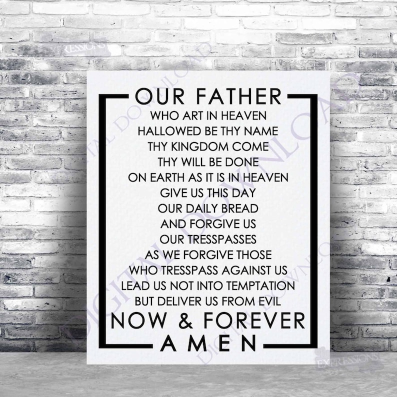 Download Our father Amen Prayer SVG Design Vector Clipart | Etsy