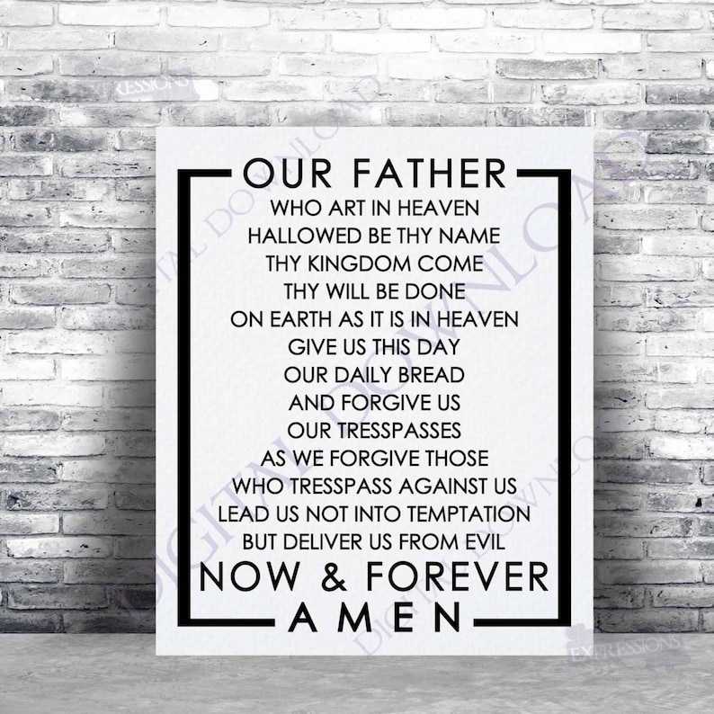 Our father Amen Prayer SVG Design Vector Clipart | Etsy