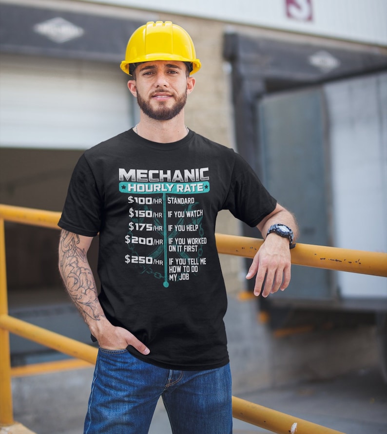 Funny Mechanic Gift For Men Mechanic Hourly Rate Gift for Etsy