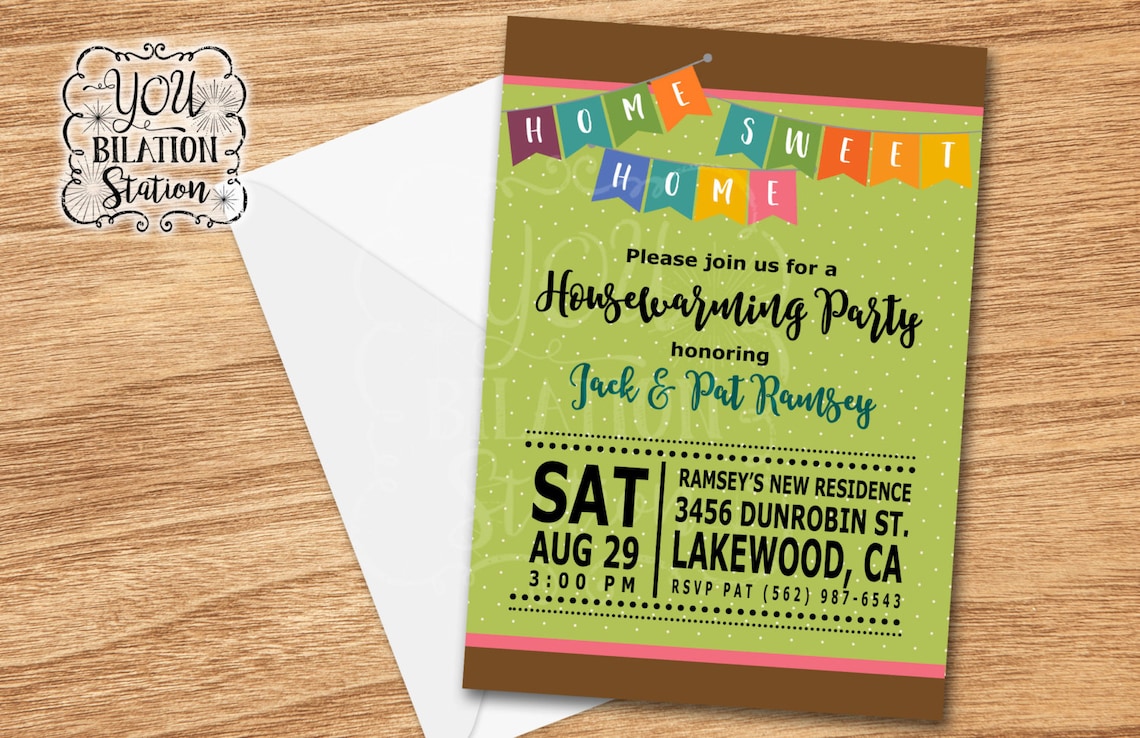 Housewarming/Moving In/House Blessing Invitation Home Sweet Etsy