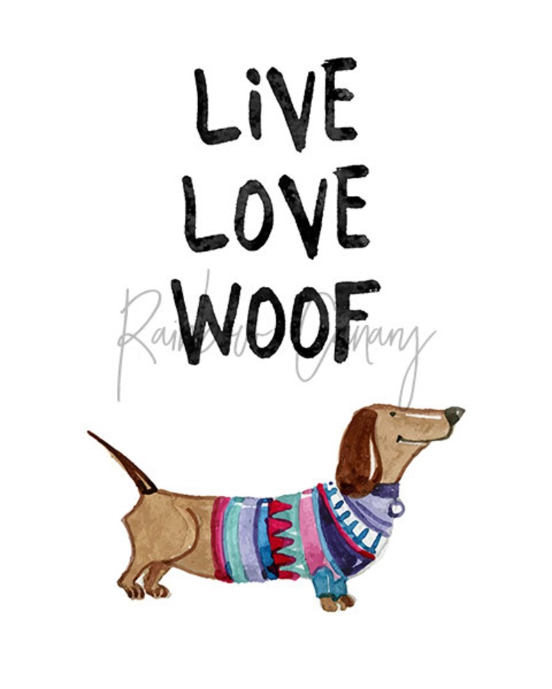 dachshund art dog lover print funny pet poster quote etsy