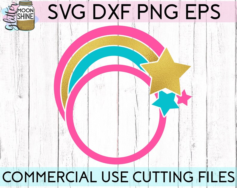 Download Shooting Star Monogram Frame svg dxf eps png Files for ...