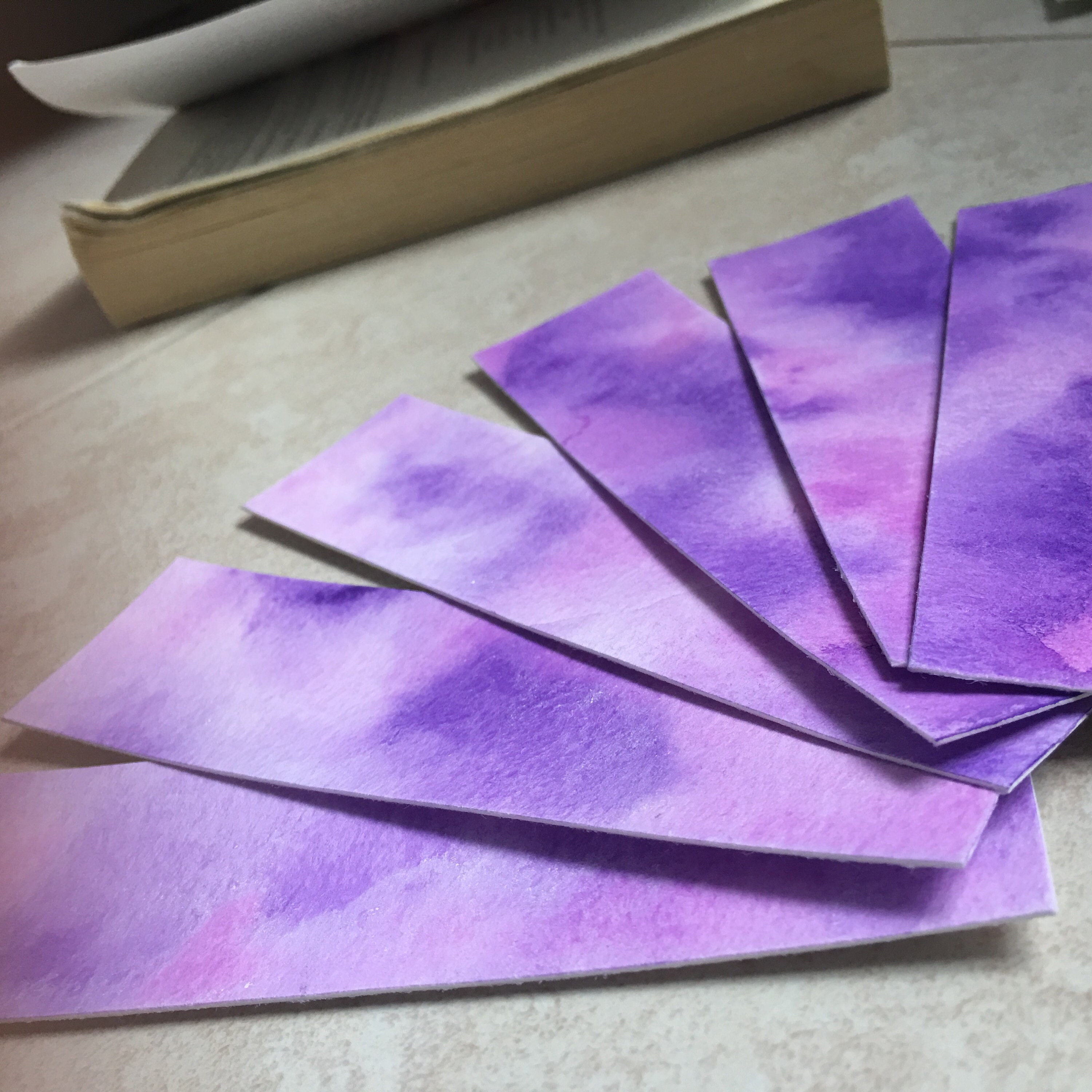 Purple Watercolor Bookmark | Etsy