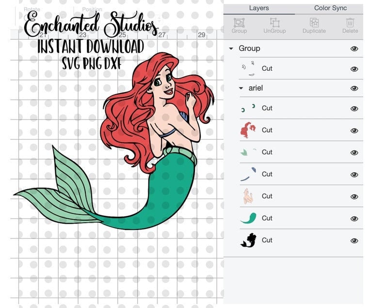 Free Free 153 Little Mermaid Layered Svg SVG PNG EPS DXF File