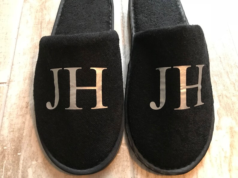 slippers with monogram