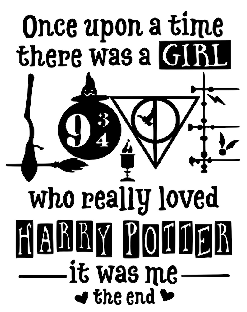 Download Once there was a girl who really loved harry potter svg | Etsy
