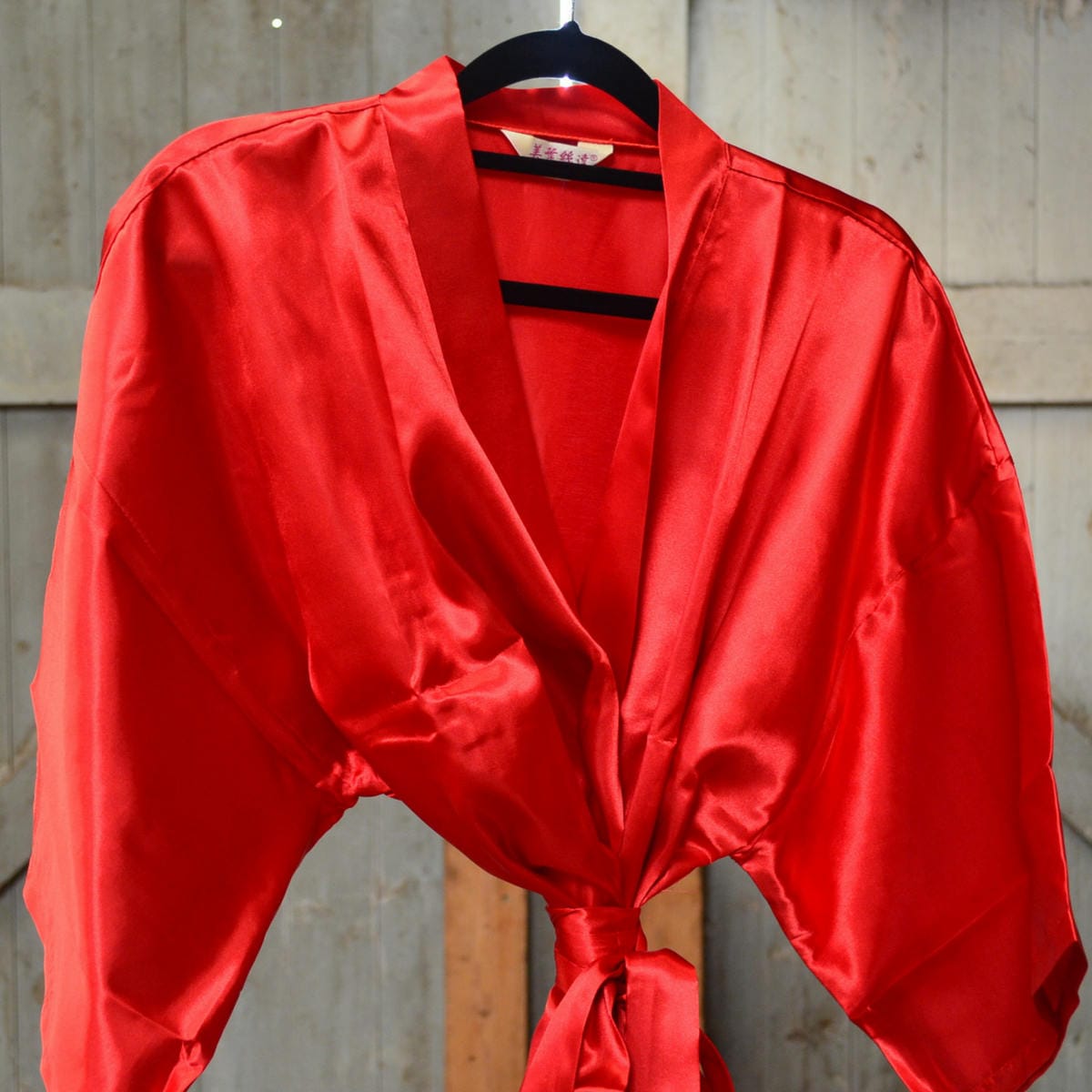 Plain Red Robe Satin Short Robe Personalised Robe Bride Etsy