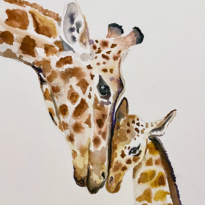 Download Momma And Baby Giraffe Painting Giraffemomma Watercolor Giraffe And Baby Watercolor Animal Painting Nursery Decor Safari Nursery Decor Art Collectibles Watercolor Seasonalliving Com