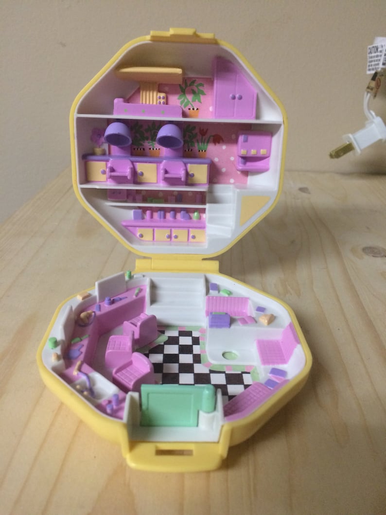 1990 Polly Pocket hair salon compact by Bluebird no figurine | Etsy